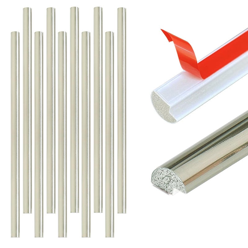 Tilingview 10-Pack Peel and Stick Tile Trim for Backsplash – 12" Self-Adhesive PVC Molding Edge, Decorative Pencil Tile Edging for Walls (Light Gold) - Image 1